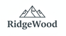 Ridgewood Plate Racks logo with black lettering and a white back ground, showing the words Ridgewood. In the back these is a mountain.